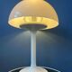 Vintage white Space Age Dijkstra mushroom table lamp