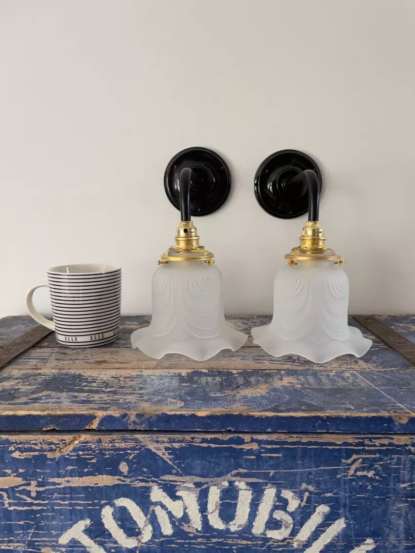 Pair of Art Deco wall lights