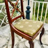 Solid mahogany chair, Restoration period, 19th century