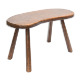 Brutalist solid wood bench
