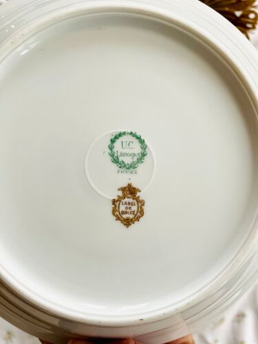 Assiette creuse vintage porcelaine de Limoges U.C