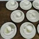 Set of 9 Villeroy and Boch Cortina mugs.