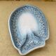 Old vallauris dish by jean austruy fish shape ceramic blue gray #b654