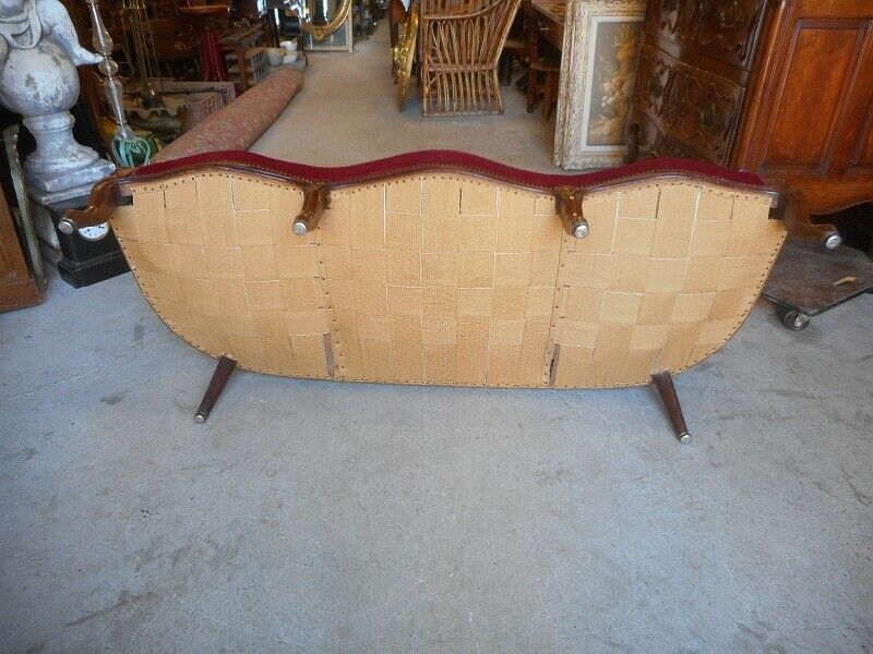 Louis Philippe sofa medallion in mahogany from the 19th century