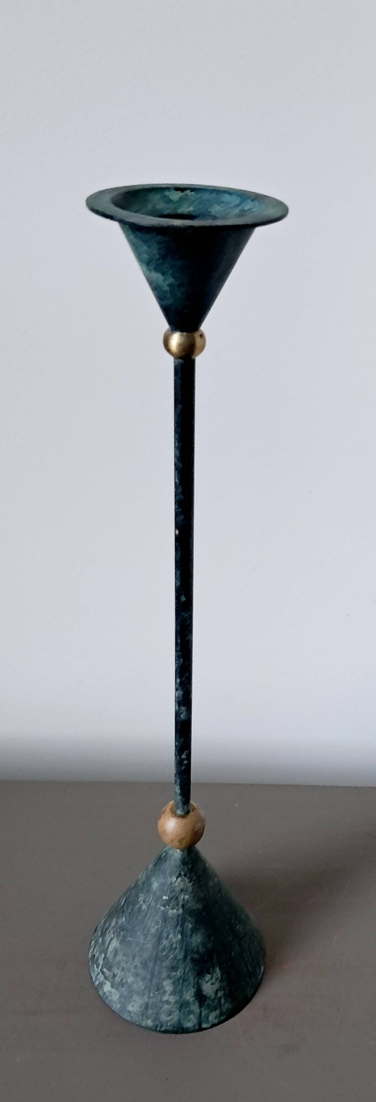 Metal candle holder. Christian de Beaumont