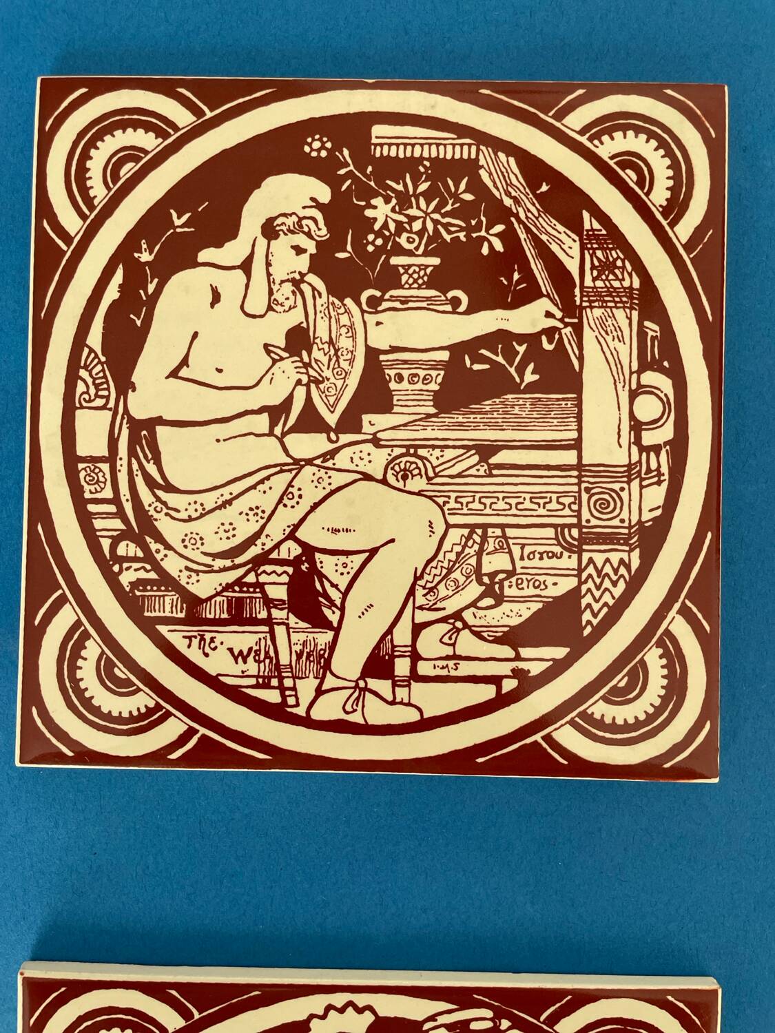 Set of 6 John Moyr Smith 15×15cm tiles – collector's items