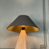 Travertine table lamp, circa 1990