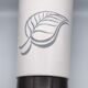 White and brown white and brown form évase vase leaf pattern - 40 cm