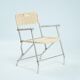 4 chaises de jardin pliantes en osier Tossa de style mid-century par Hilbrant, Italie, années 1960.