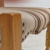 Danish dinning set of table and four chairs in oak and wool.