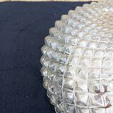 Vintage glass and brass ceiling light.