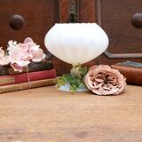Handmade opaline white bowl vase