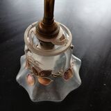 Elbow Wall Lamp Porcelain Tulip Gold with Flowers