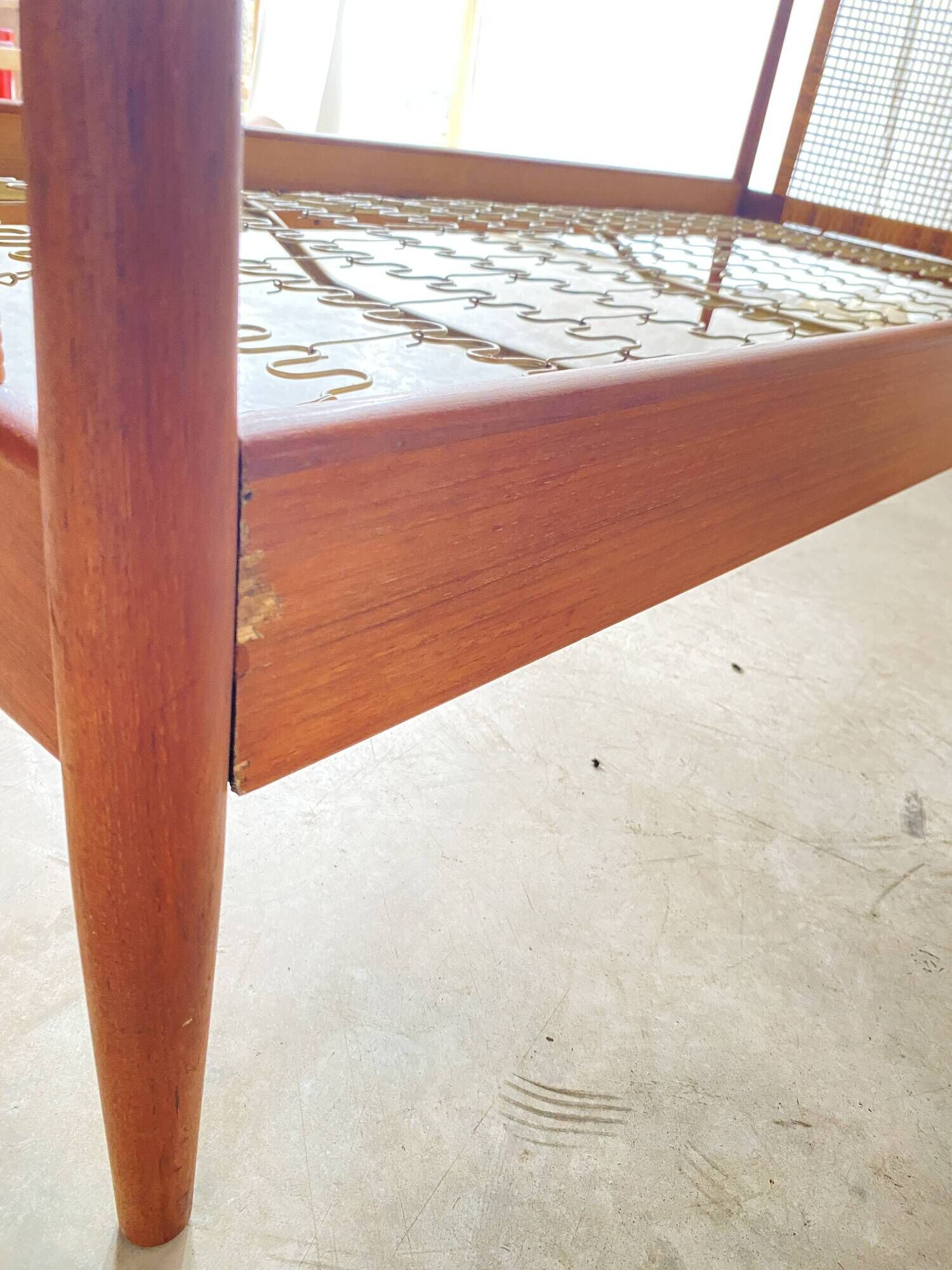Danish teak bed by Peter Hvidt and Orla Mølgaard for Soborg Møbler.