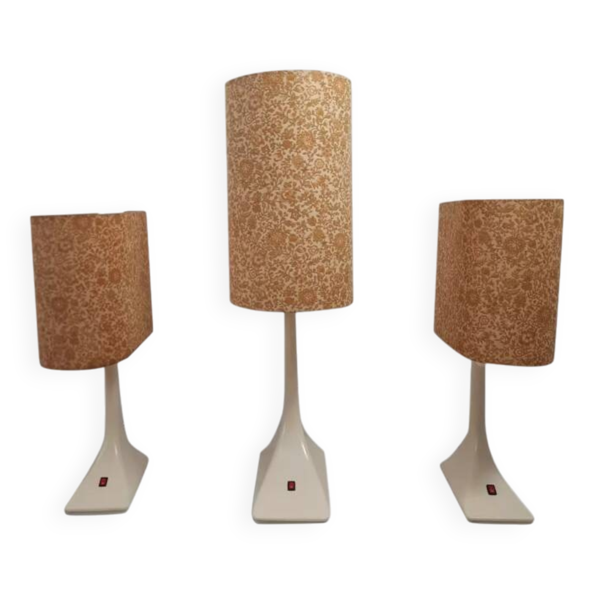 Three lamps space age flower print - 1960s