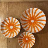 Set of handmade Moroccan ceramic deep dishes – Sole pattern