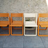 4 chaises pliantes Allibert années 70