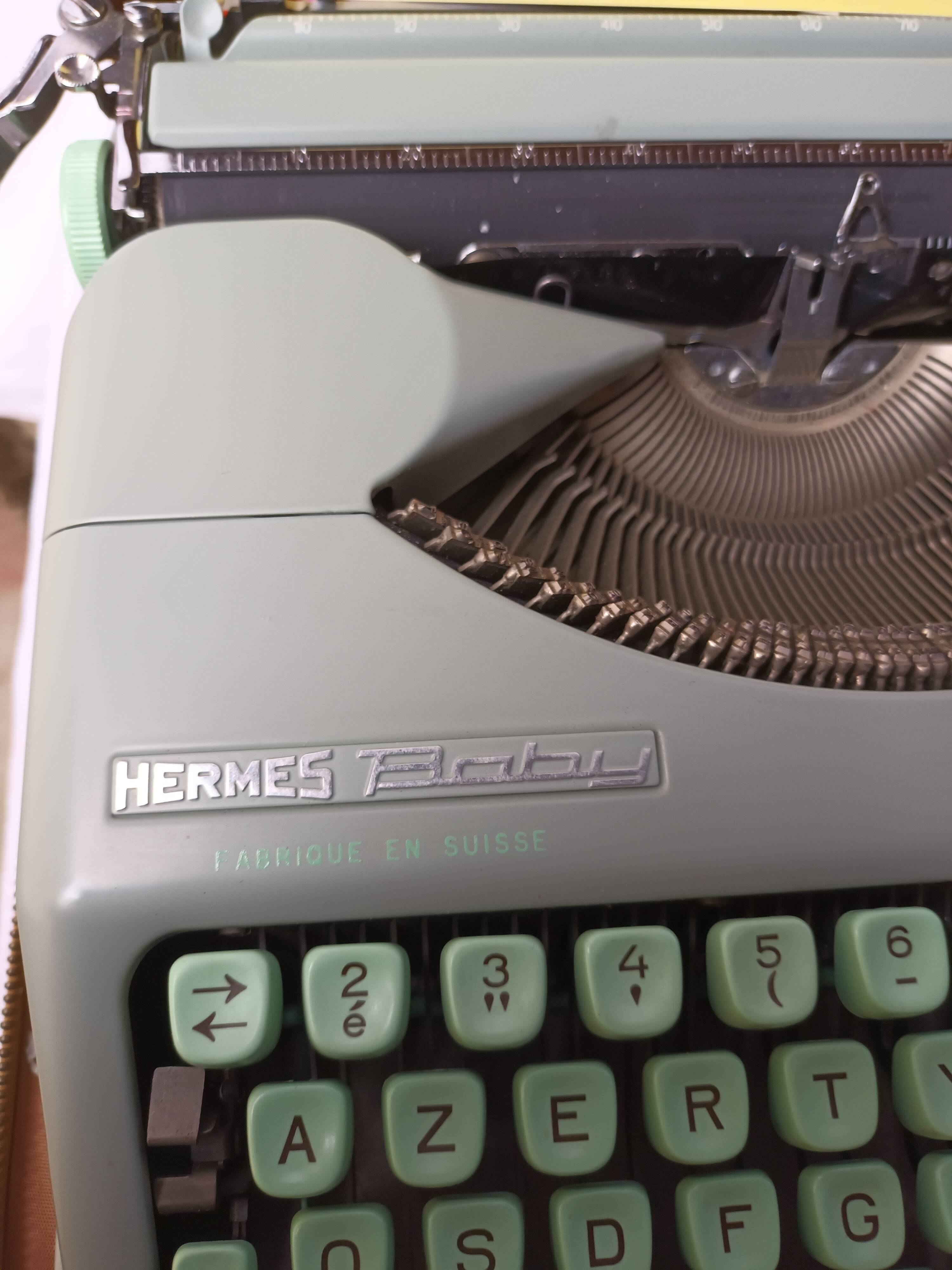 Hermes baby typewriter by paillard sa, 60s
