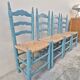 4 chaises paillées anciennes de style provençale