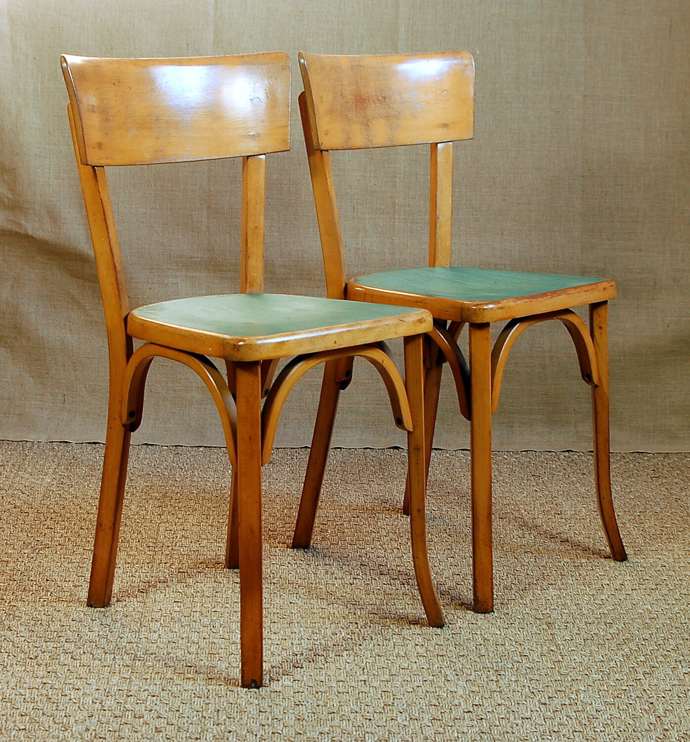 Pair of bistro baumann chairs  50 years
