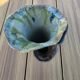 Vintage sculptural stoneware vase 25 cm brutalist signed