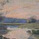 Soleil couchant, huile XIX° par Boulenger