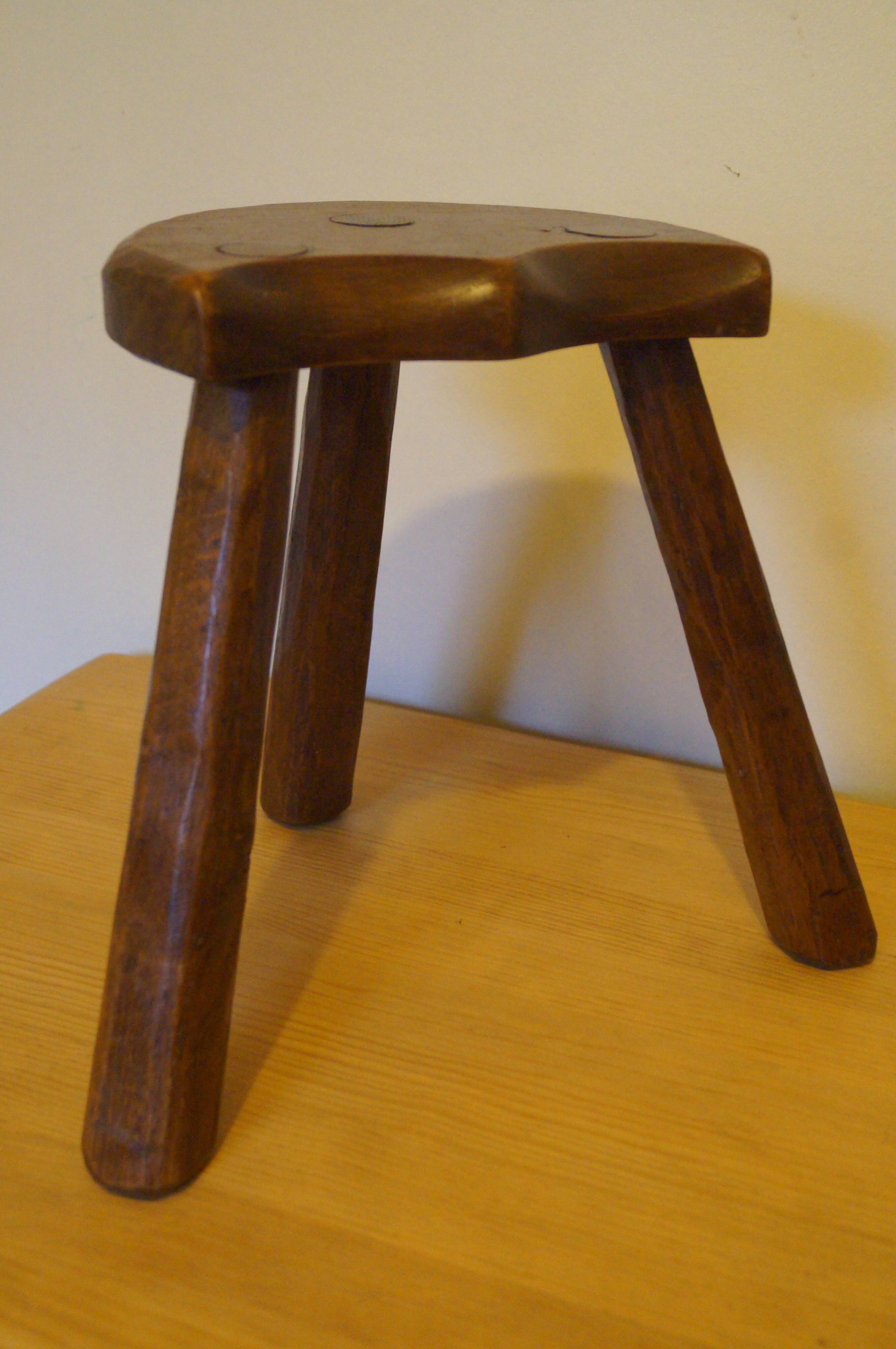 Brutalist design tripod stool