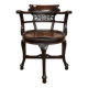 Chaise de bureau Edouardienne en acajou pivotante 360°