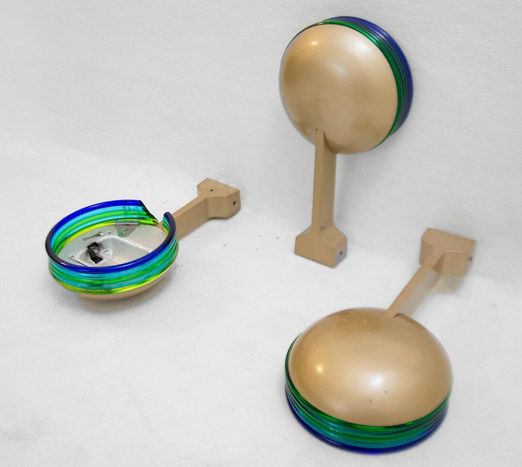 Ensemble de 3 appliques Murano - années 1980