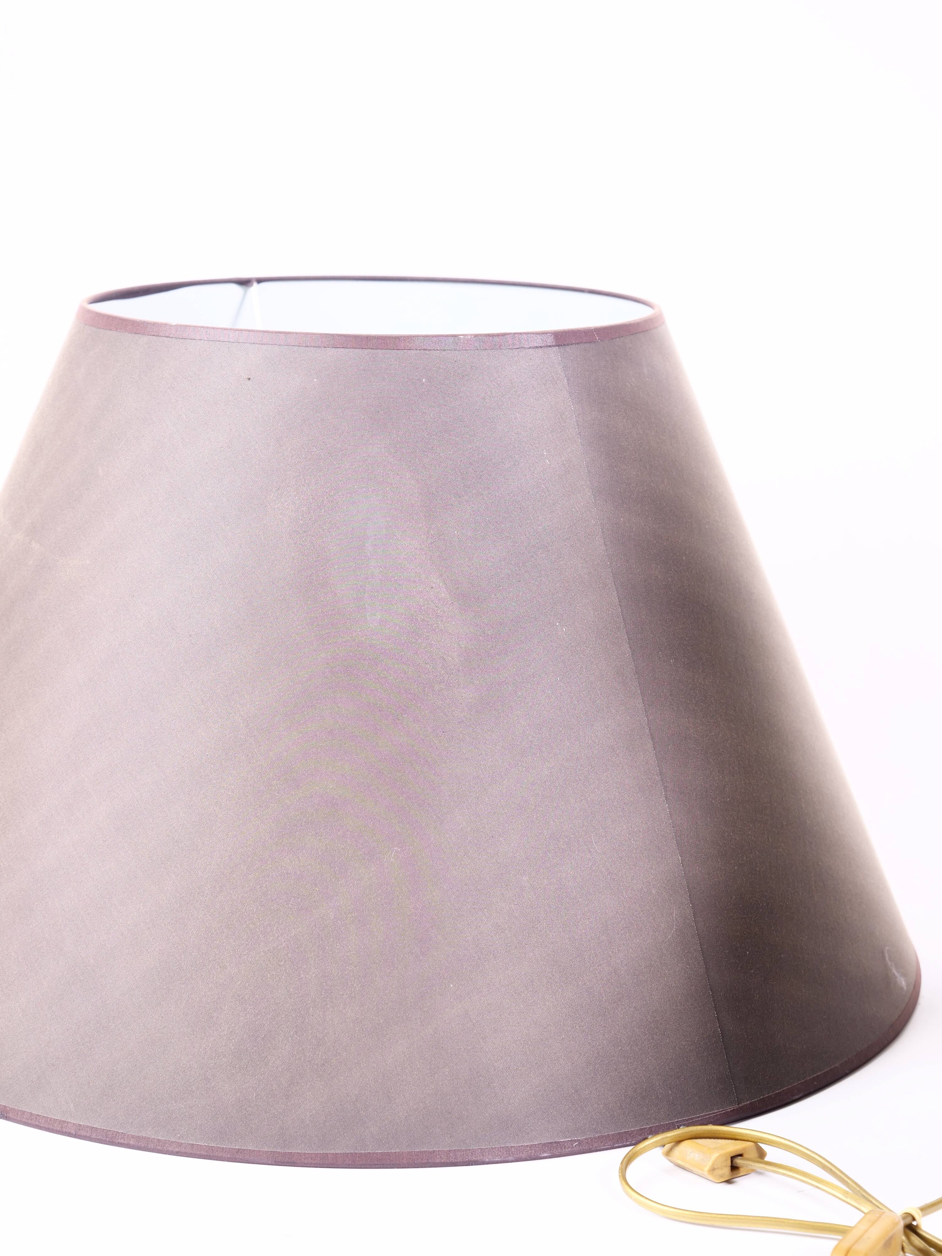 Neoclassical brass lamp large format design italy