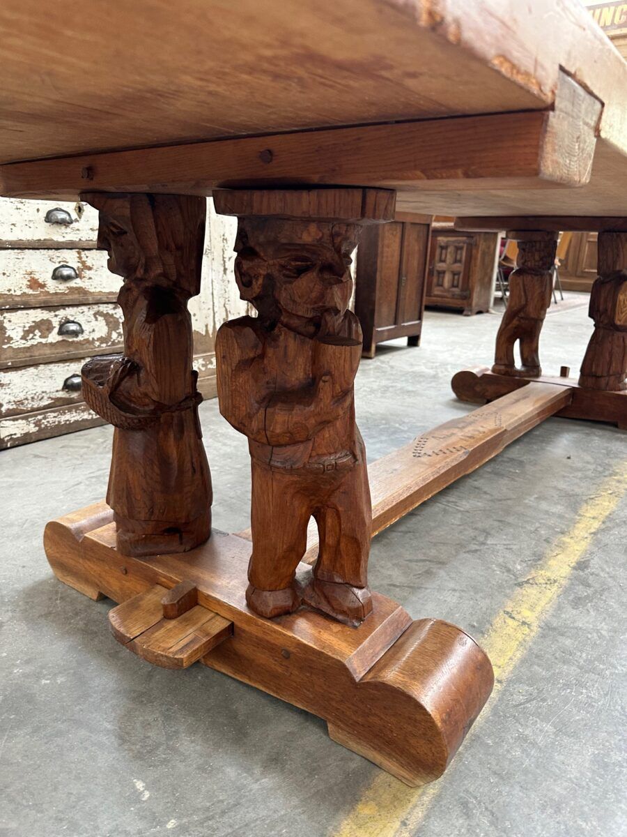 1950s mountain table in solid elm