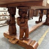 1950s mountain table in solid elm