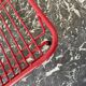 Plasticized metal dish rack