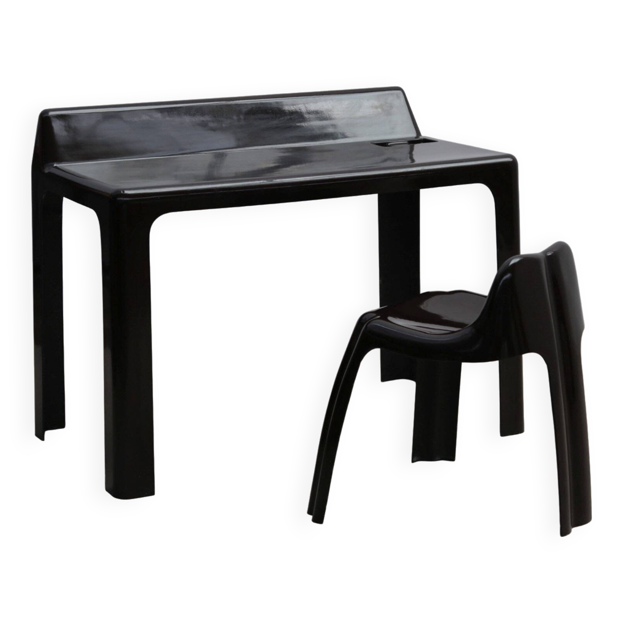 Fiberglass desk and chair set by Patrick Gingembre, 1970s