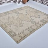 Bohemian hand knotted Oushak rug sku 3484