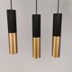 3 cylinder-shaped pendant lights from Creativ Cables (Turin, Italy)