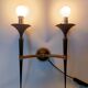 Pair of gold and lay sconces Arlus 1960