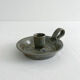 Vintage glazed stoneware hand candlestick