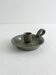 Vintage glazed stoneware hand candlestick