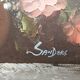 Huile sur toile signée Sanders – Bouquet de fleurs