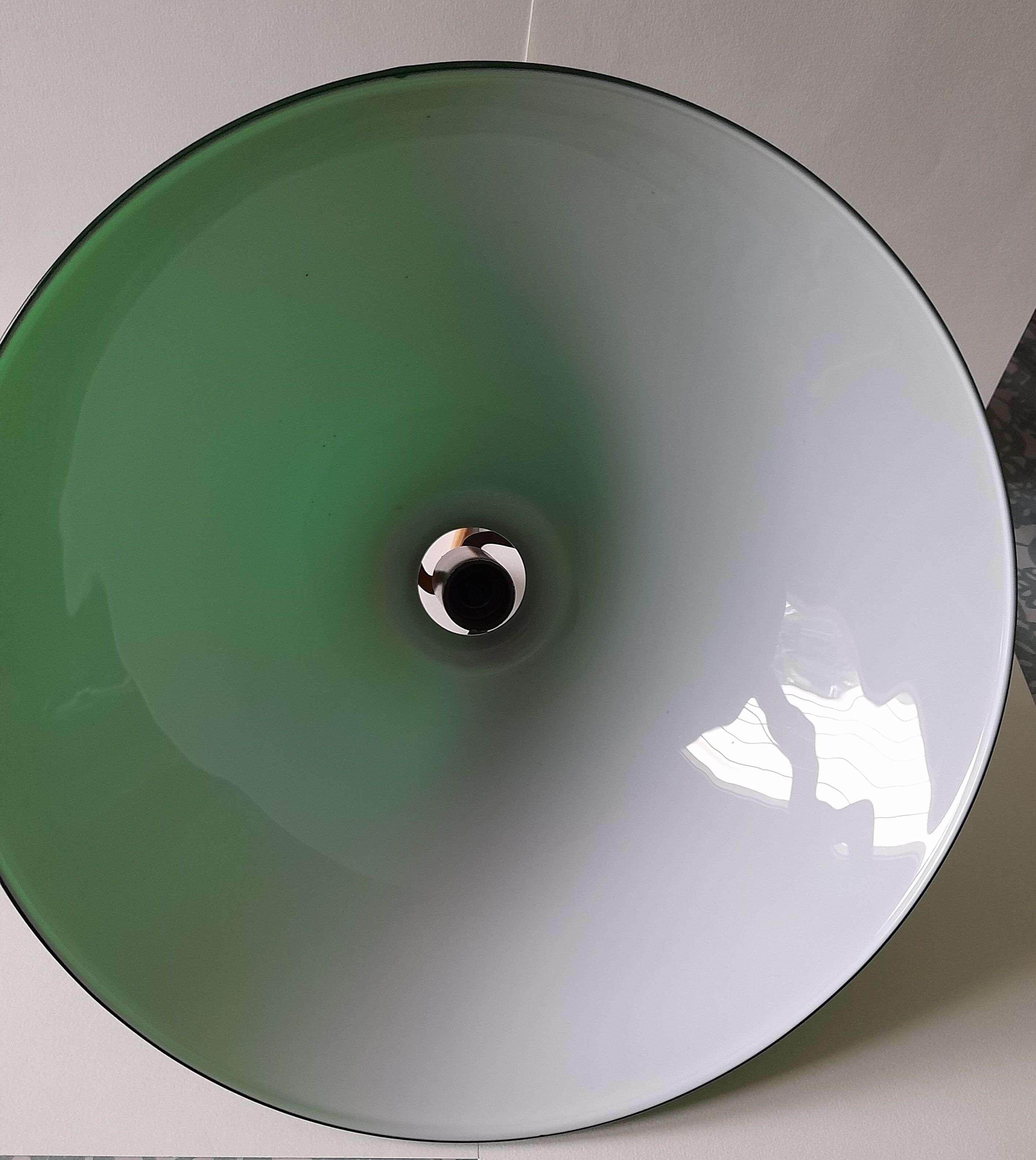 Lampe de plafond en verre d'opaline