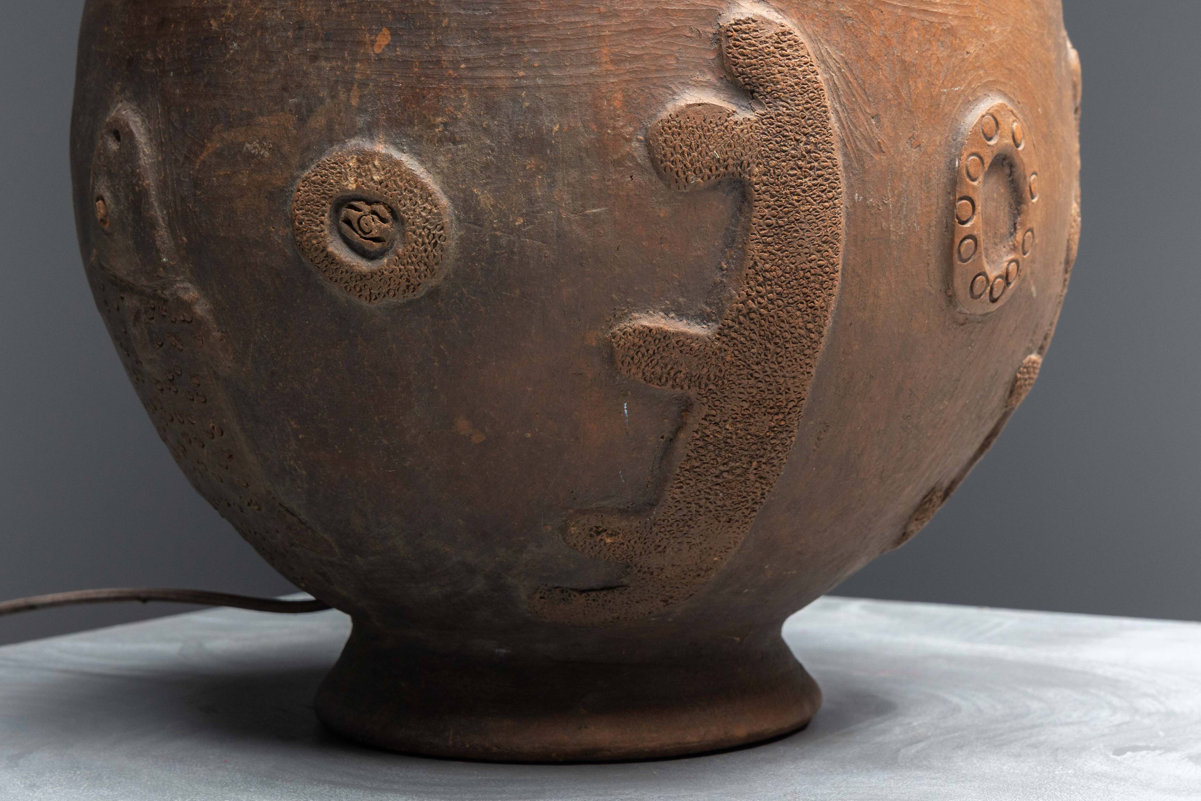 Handcrafted ceramic table lamps, France, 20th century