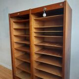 Double frame cabinet with solid oak curtains 50s