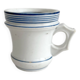 Tasse brulot ancienne en porcelaine liserés bleus 19eme siècle