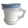 Antique porcelain teacup with blue rims, 19th century