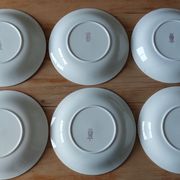 Set of 6 hollow plates Digoin Sarreguemines floral motif