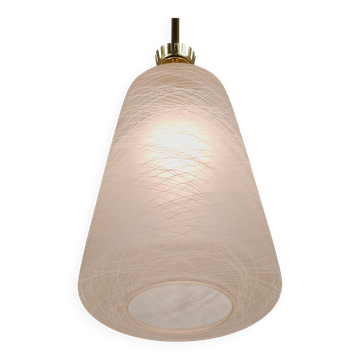 Suspension Couronne en Laiton de Style Gio Ponti Milieu du Siècle, Italie, Années 1950