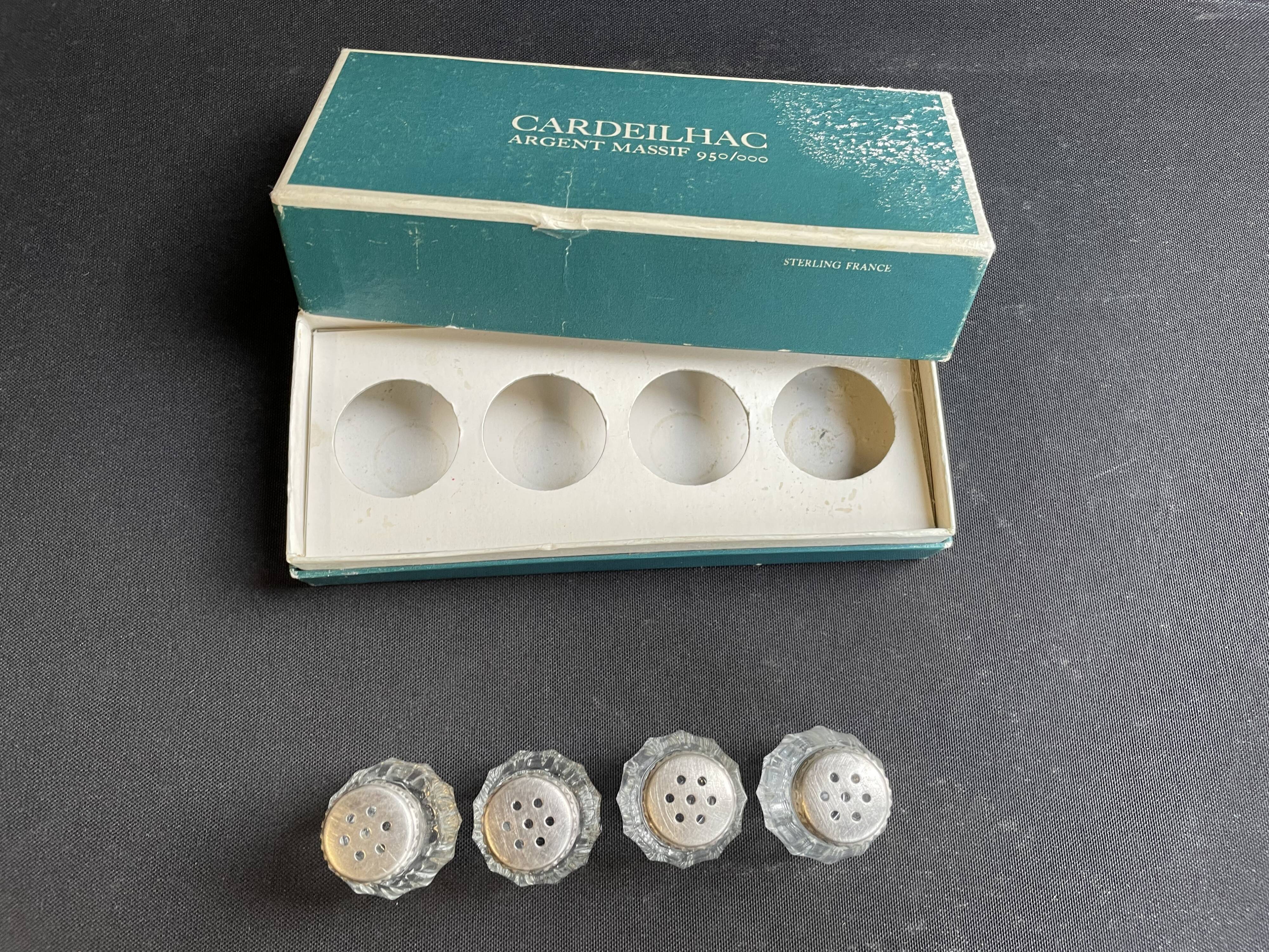 Coffret Cardheilhac de salières et poivriers Christofle – Argent 950/1000e
