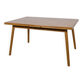 Table à manger en chêne extensible danois, années 1960