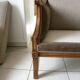 Two-seater canapé in Restoration / Louis-Philippe style – Reupholstered by an artisan.